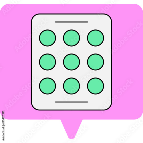 Medicine tablets single icon vector illustration