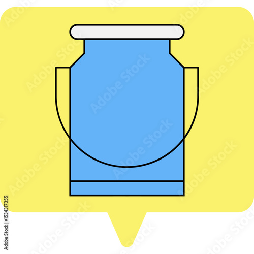 Milk can single icon vector illustration