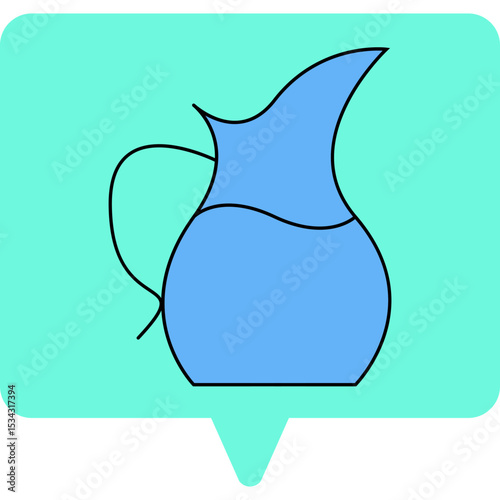 Milk jug single icon vector illustration