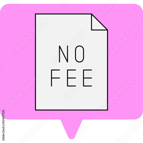 No fees single icon vector illustration