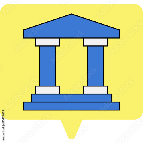 Bank single icon vector illustration