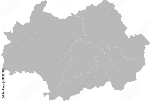 Gwangju, South Korea (Republic of Korea) – administrative vector map with level 2 division boundaries (Web Mercator projection, PPT-compatible & fully editable)