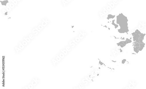 Incheon, South Korea (Republic of Korea) – administrative vector map with level 2 division boundaries (Web Mercator projection, PPT-compatible & fully editable)
