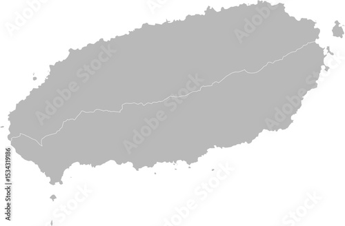 Jeju, South Korea (Republic of Korea) – administrative vector map with level 2 division boundaries (Web Mercator projection, PPT-compatible & fully editable)