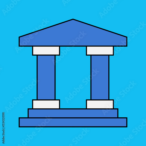 Bank single icon vector illustration