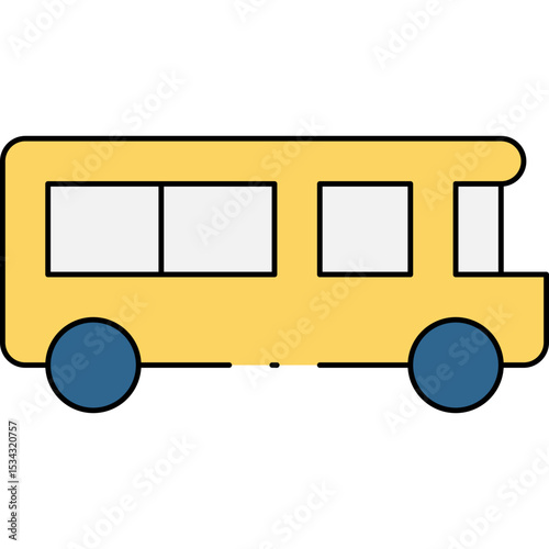 Bus single icon vector illustration