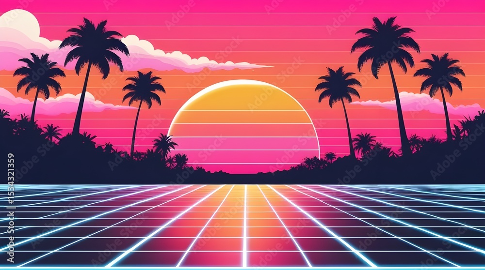 Naklejka premium sunset on the beach