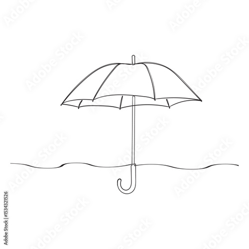  continuous line Umbrella icon umbrella sign icon