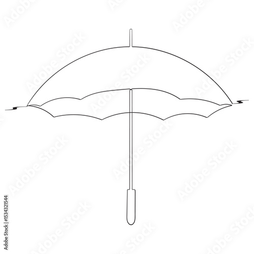  continuous line Umbrella icon umbrella sign icon