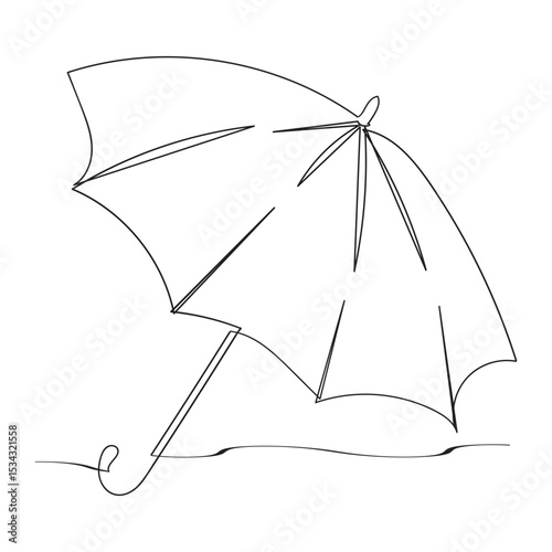 continuous line Umbrella icon umbrella sign icon