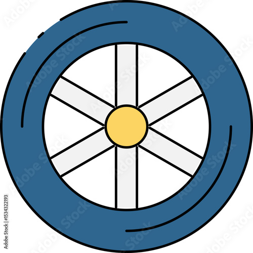 Tyre single icon vector illustration