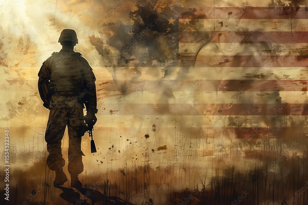 Fototapeta premium A tribute to the veterans who have served our country with honor