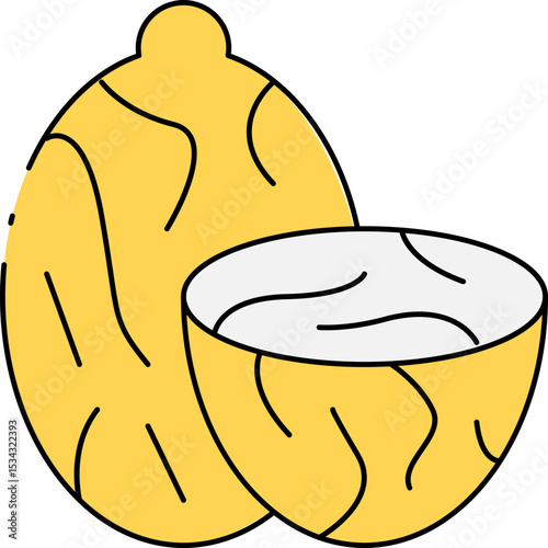 Almond single icon vector illustration