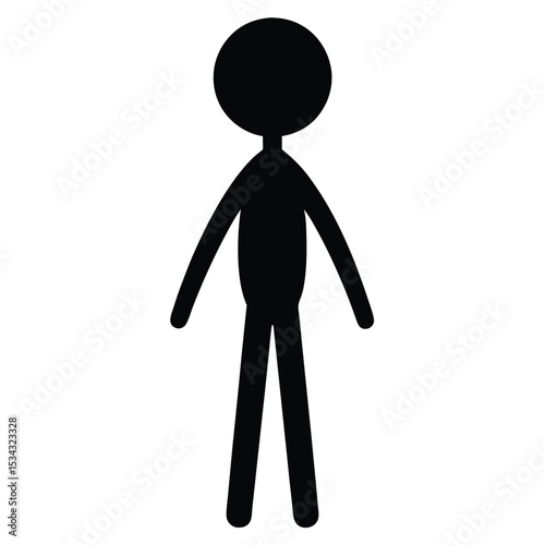 3d man running and standing figure on white background illustration