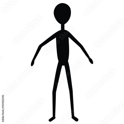 3d man running and standing figure on white background illustration