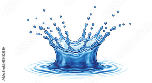 Captivating Water Drop Crown An Aqueous Symphony Of Liquid Art And Refreshment Purity