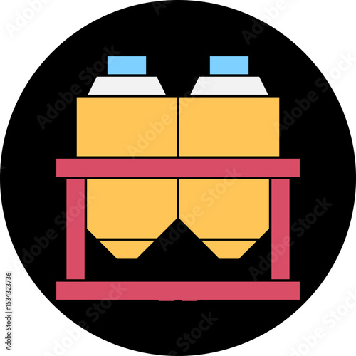 Milk containers single icon vector illustration