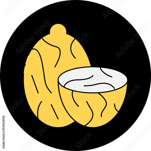 Almond single icon vector illustration