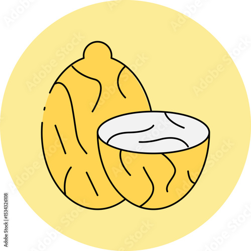 Almond single icon vector illustration