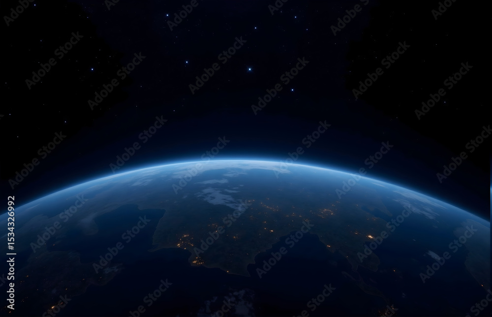 Obraz premium Earth Night View From Space