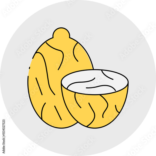 Almond single icon vector illustration