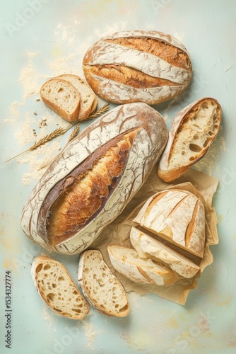 tasty artisanal bread food collection