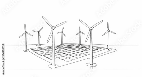 Innovative concept art of a sustainable energy source.