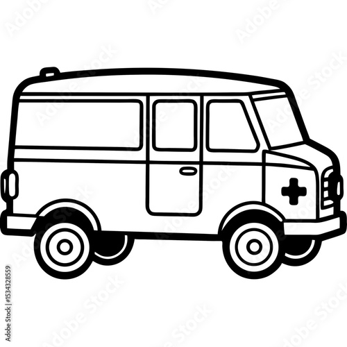 Retro Medic Transport Vector
