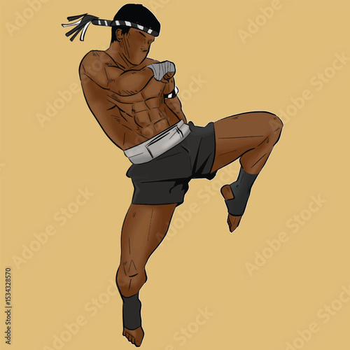 Various forms of Muay Thai martial arts