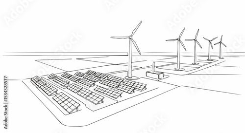 Renewable Energy Generation: Solar and Wind Power.