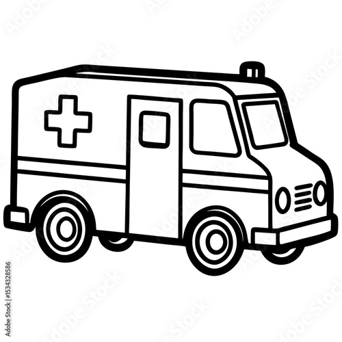 Retro Medic Transport Vector