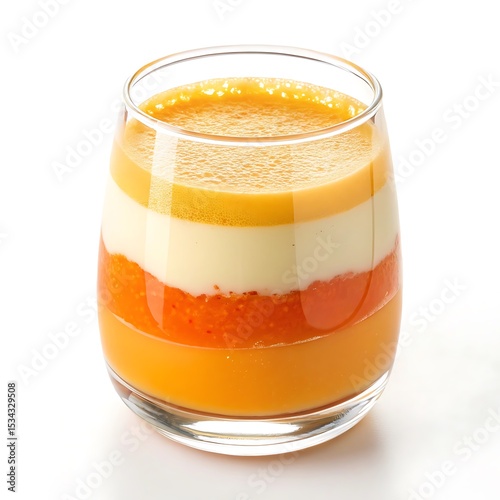 glass of orange juice isolated on white background 