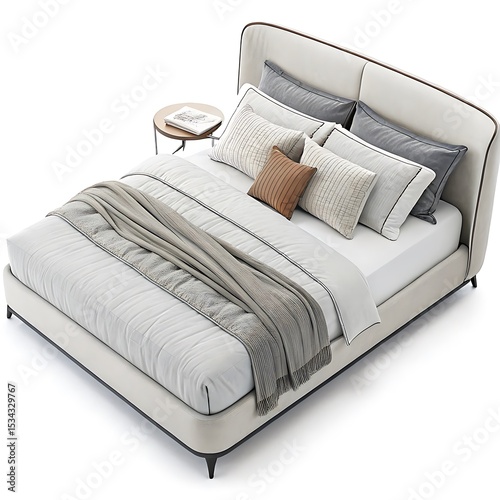 bed with pillows