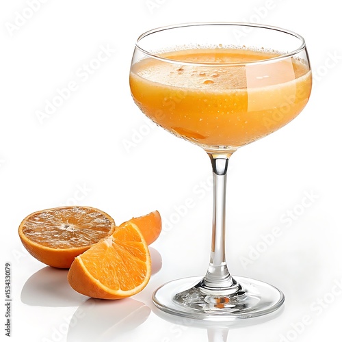 glass of orange juice and oranges