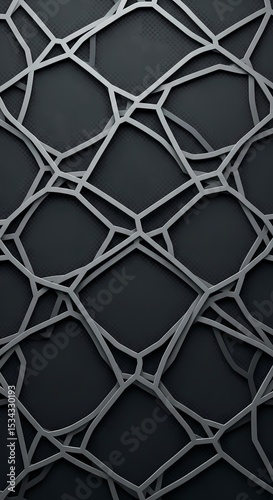 Abstract Geometric Network on Dark Background
