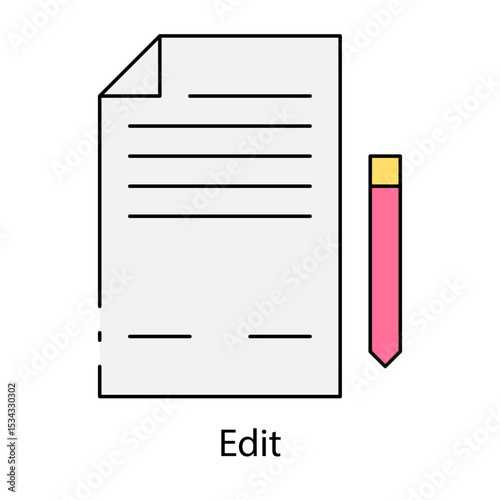 Edit single icon vector illustration
