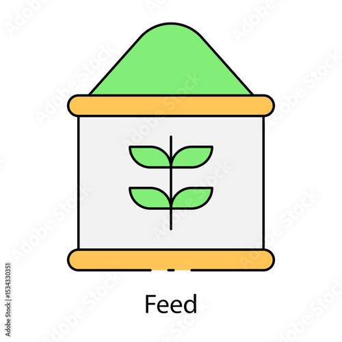 Feed single icon vector illustration