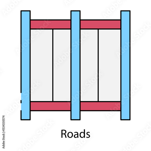 Roads single icon vector illustration