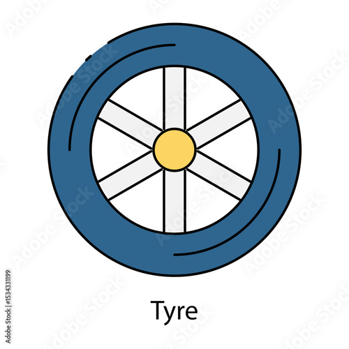 Tyre single icon vector illustration