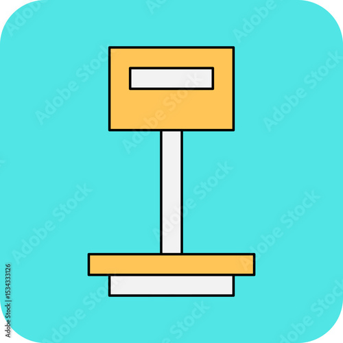 Weight machine single icon vector illustration