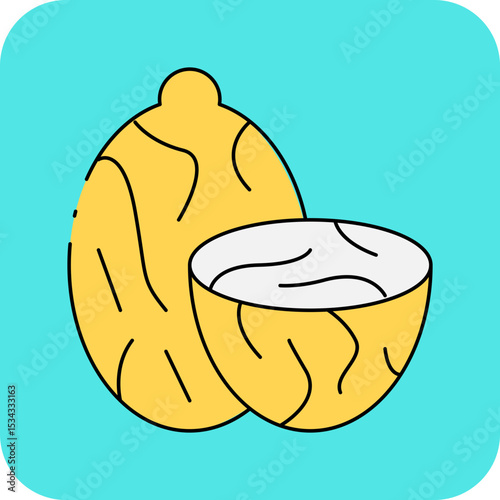 Almond single icon vector illustration