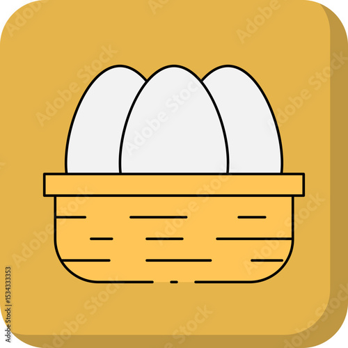 Chicken eggs single icon vector illustration