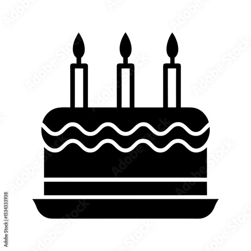 birthday cake vector silhouette