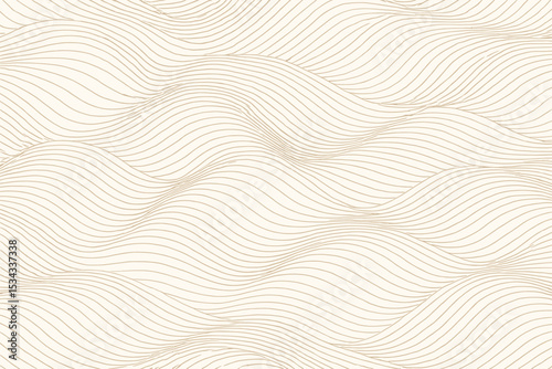 Minimalist wave pattern with soft, curved lines on a neutral background.