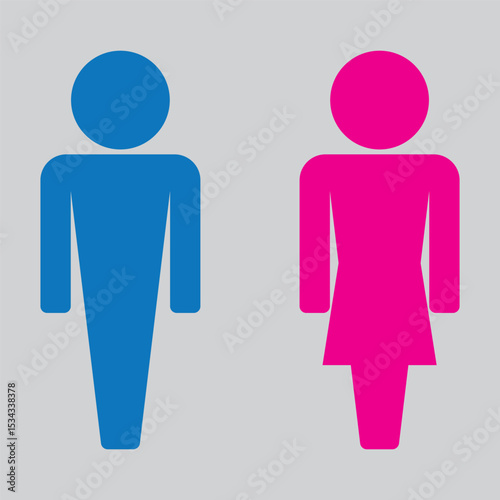 Men and Women, Male and Female icon vector illustration. toilet or restroom sign. gender demographic illustration.