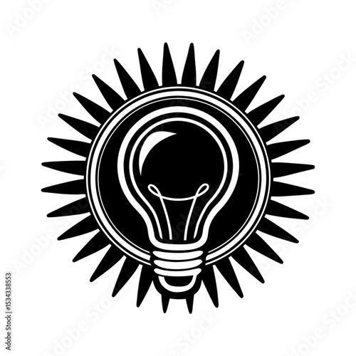 idea icon vector art silhouette