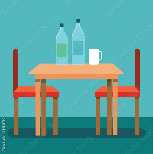 restaurant table and chairs