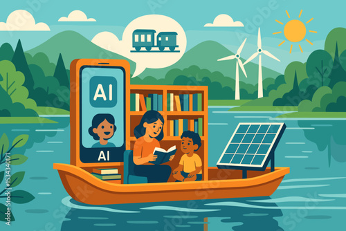 Icon set representing universal basic income, social services, and community care