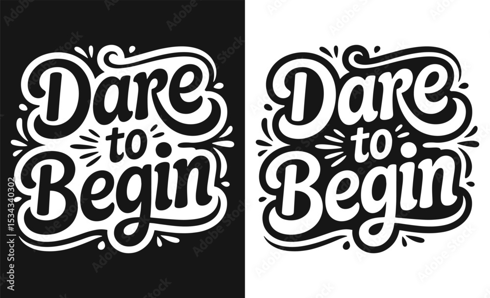 Obraz premium Motivational quote typography t-shirt design 