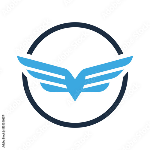 Peace and Flight Logo Vector Symbol.